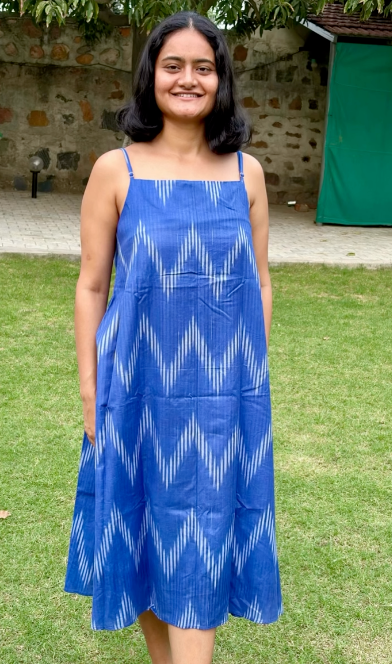 Blue Ikkat Dress