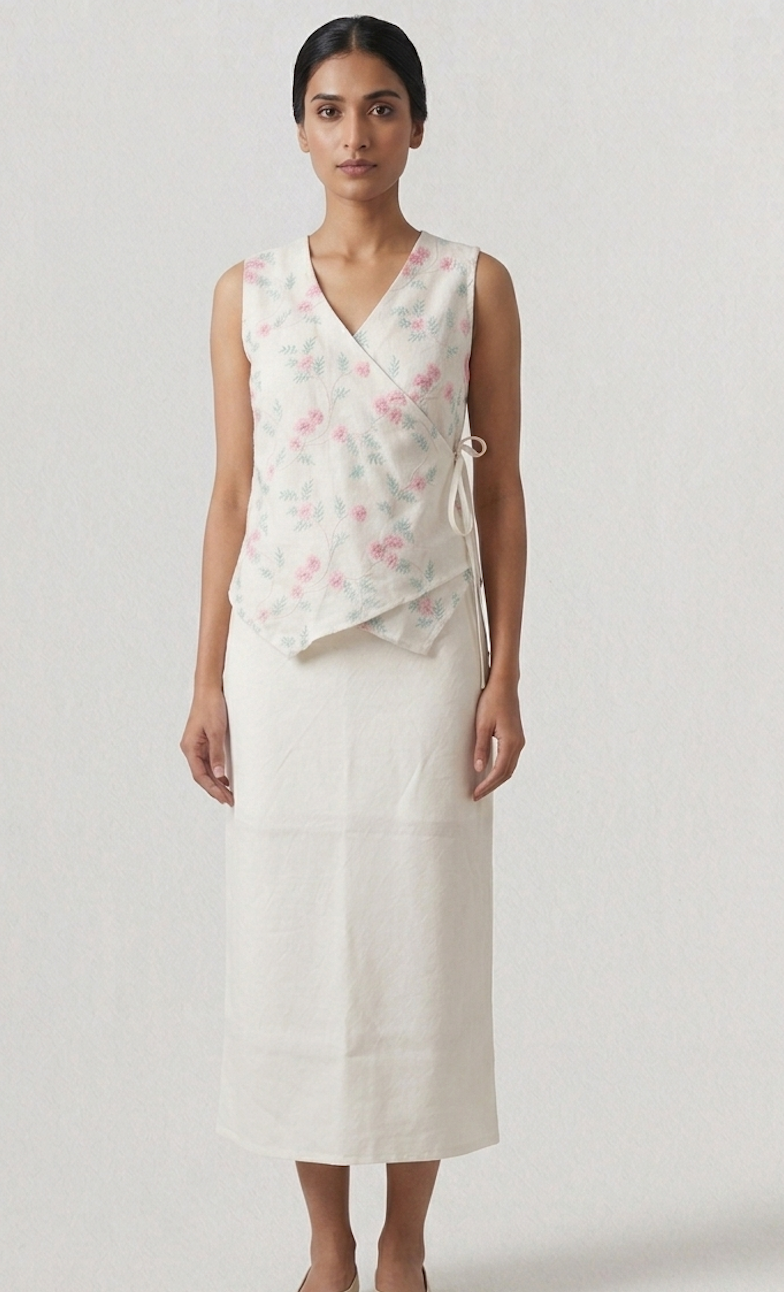 Embroidery Cotton Tie top