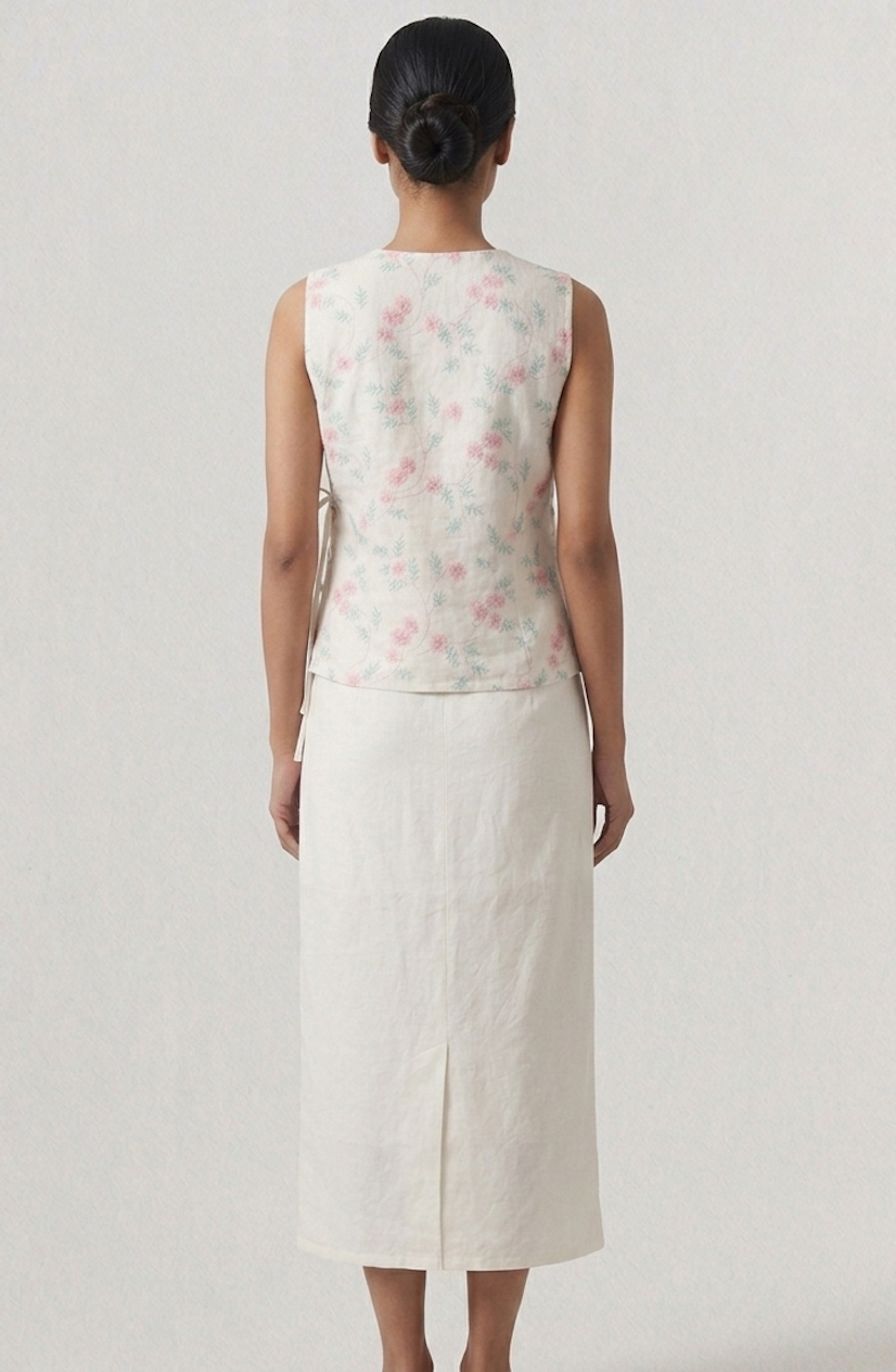 Embroidery Cotton Tie top