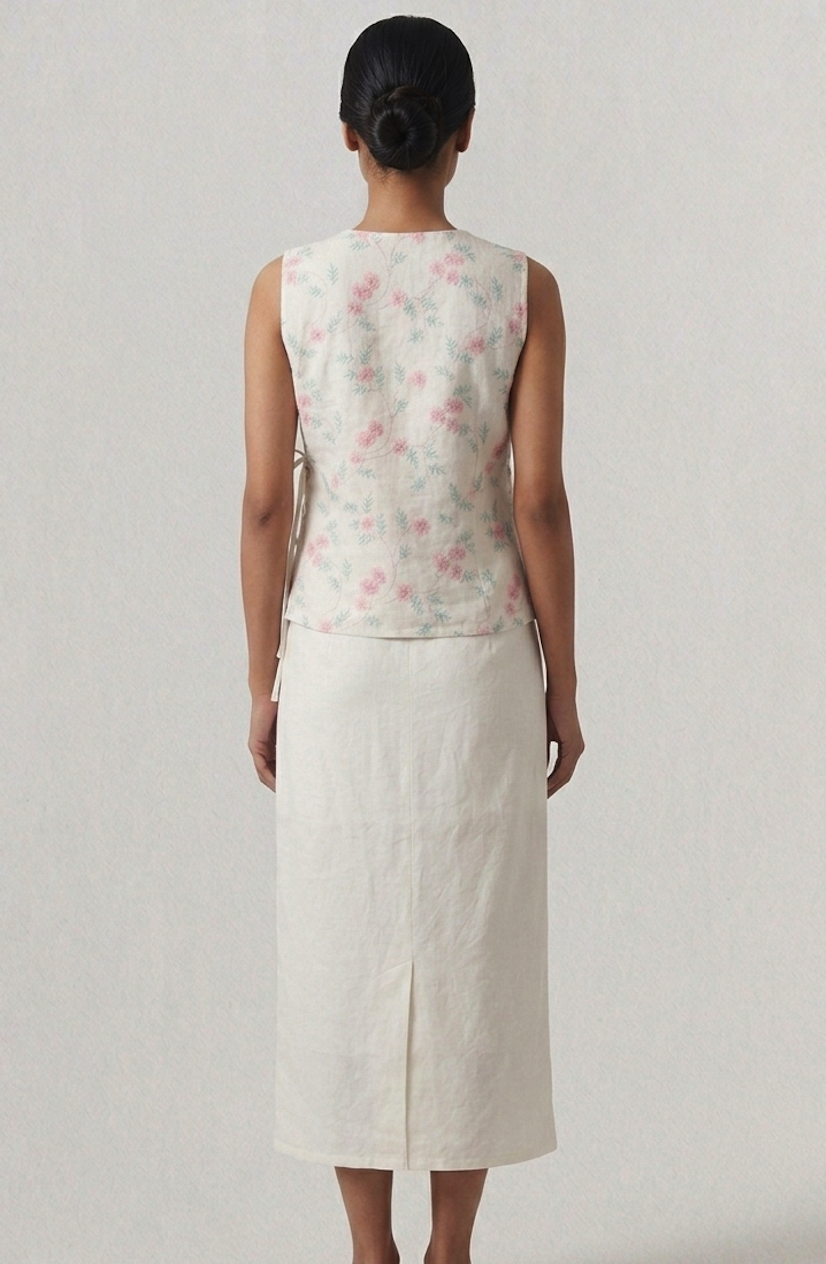 Embroidery Cotton Tie top